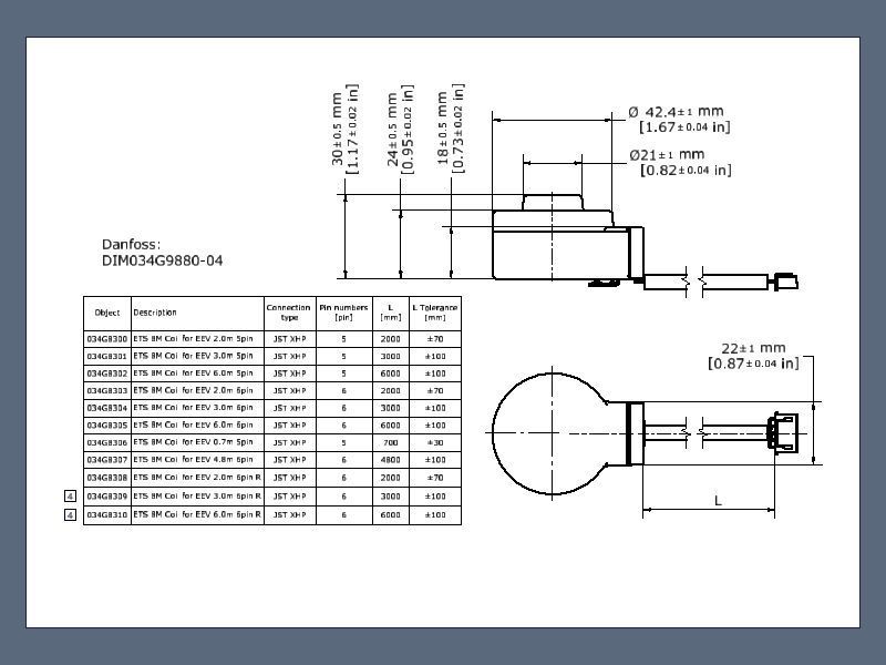 Катушка (12В, DC) для электронного расширительного вентиля ETS 8M (034G8305) Danfoss DD007617 фото