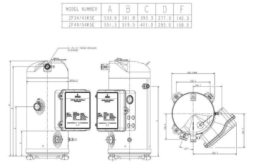 Спиральный компрессор Copeland Scroll ZF 13* KVE-TFD-551 DD0008573 фото