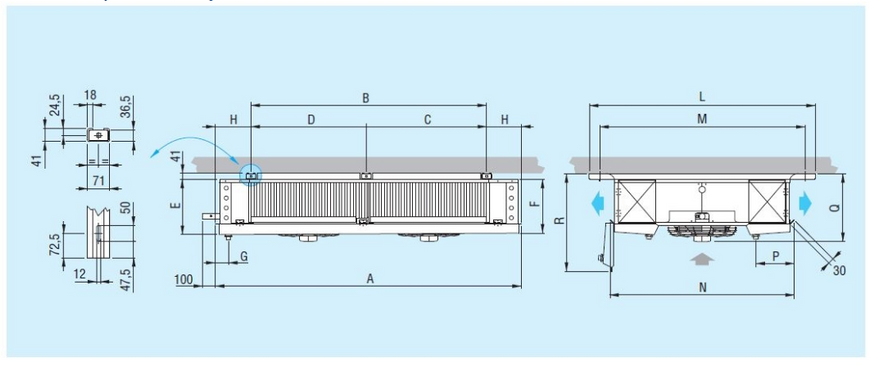 Потолочный двухпоточный воздухоохладитель Eco Modine IDE 41A04 ED DD0009083 фото