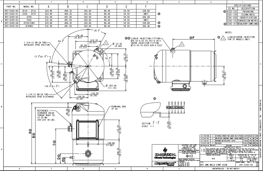 Спиральный компрессор Copeland Scroll ZF 33* KVE-TWD-951 DD0008576 фото