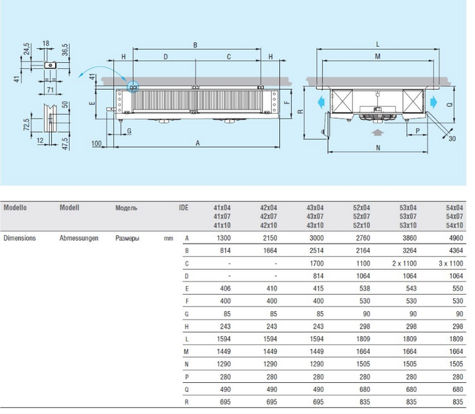 Стельовий двопоточний повітроохолоджувач Eco Modine IDE 41B07 ED DD0009096 фото