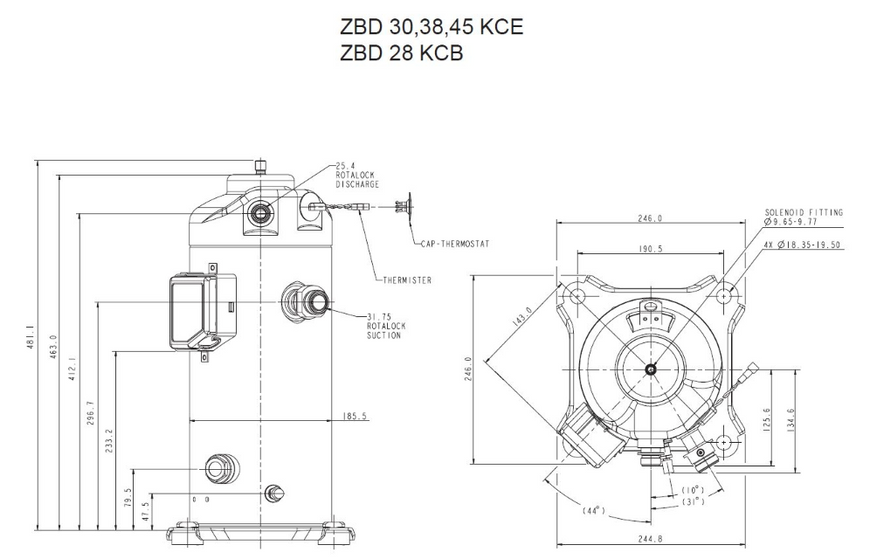 Спіральний компресор Copeland Scroll MHBP ZBD 38* KCE- TFD- 551 DD0008600 фото