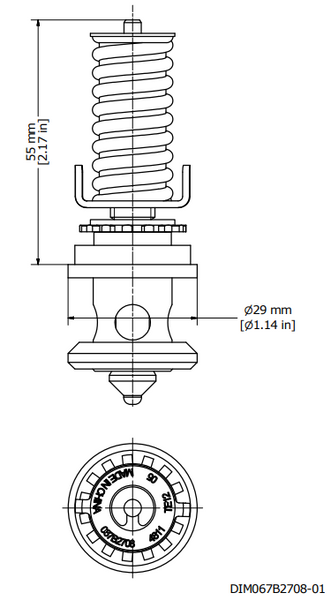 Клапанный узел (дюза) 05 до TE 12 (067B2708) Danfoss DD0007311 фото